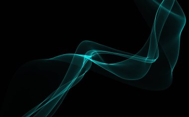 Parlayan soyut dalgalar ve soyut arkaplan ile koyu soyut arkaplan