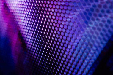 Yakın plan LED bulanık ekran. LED yumuşak odak arkaplanı. Tasarım için soyut arkaplan ideali.