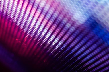 Yakın plan LED bulanık ekran. LED yumuşak odak arkaplanı. Tasarım için soyut arkaplan ideali.