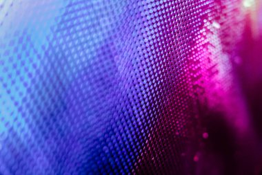 Yakın plan LED bulanık ekran. LED yumuşak odak arkaplanı. Tasarım için soyut arkaplan ideali.