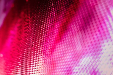 Yakın plan LED bulanık ekran. LED yumuşak odak arkaplanı. Tasarım için soyut arkaplan ideali.