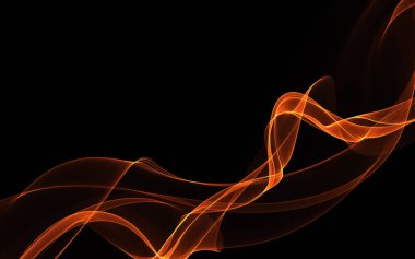 Parlayan soyut dalgalar ve soyut arkaplan ile koyu soyut arkaplan