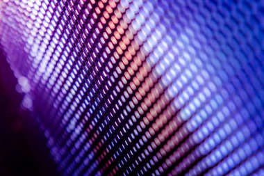 Yakın plan LED bulanık ekran. LED yumuşak odak arkaplanı. Tasarım için soyut arkaplan ideali.