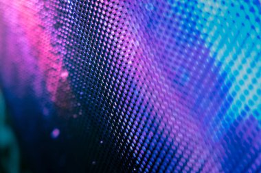 Yakın plan LED bulanık ekran. LED yumuşak odak arkaplanı. Tasarım için soyut arkaplan ideali.