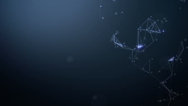 Contexte abstrait. Technologie des molécules avec des formes polygonales, des points de connexion et des lignes. Structure de connexion. Visualisation Big Data. 