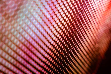 Yakın plan LED bulanık ekran. LED yumuşak odak arkaplanı. Tasarım için soyut arkaplan ideali.