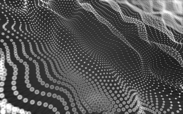 Abstraktní Pozadí Molekuly Technologie Polygonálními Tvary Spojující Tečky Čáry Spojovací — Stock fotografie