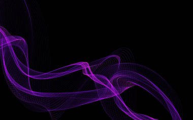 Parlayan soyut dalgalar ve soyut arkaplan ile koyu soyut arkaplan