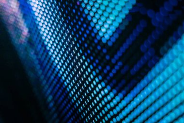 Yakın plan LED bulanık ekran. LED yumuşak odak arkaplanı. Tasarım için soyut arkaplan ideali.