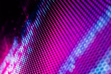 Yakın plan LED bulanık ekran. LED yumuşak odak arkaplanı. Tasarım için soyut arkaplan ideali.