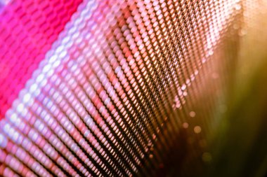 Yakın plan LED bulanık ekran. LED yumuşak odak arkaplanı. Tasarım için soyut arkaplan ideali.