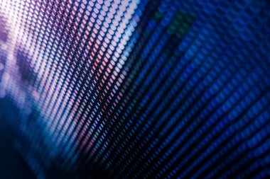 Yakın plan LED bulanık ekran. LED yumuşak odak arkaplanı. Tasarım için soyut arkaplan ideali.