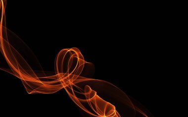 Parlayan soyut dalgalar ve soyut arkaplan ile koyu soyut arkaplan