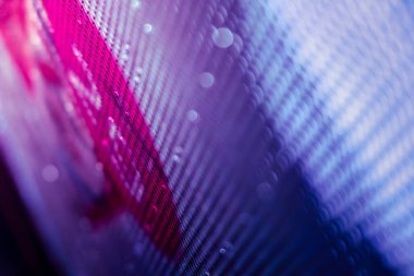 Yakın plan LED bulanık ekran. LED yumuşak odak arkaplanı. Tasarım için soyut arkaplan ideali.