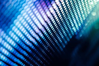 Yakın plan LED bulanık ekran. LED yumuşak odak arkaplanı. Tasarım için soyut arkaplan ideali.