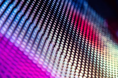 Yakın plan LED bulanık ekran. LED yumuşak odak arkaplanı. Tasarım için soyut arkaplan ideali.