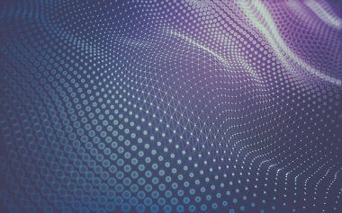 Soyut arkaplan. Çokgen şekilli molekül teknolojisi, noktaları ve çizgileri birleştiriyor. Bağlantı yapısı. Büyük veri görselleştirmesi.