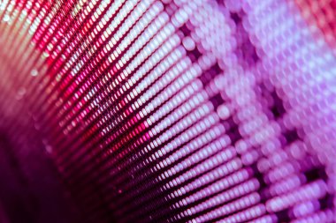 Yakın plan LED bulanık ekran. LED yumuşak odak arkaplanı. Tasarım için soyut arkaplan ideali.