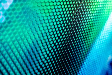 Yakın plan LED bulanık ekran. LED yumuşak odak arkaplanı. Tasarım için soyut arkaplan ideali.