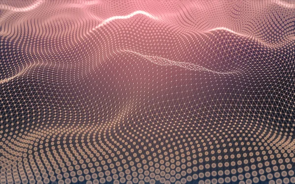 Абстрактный Фон Технология Молекул Полигональными Формами Соединяющими Точки Линии Структура — стоковое фото