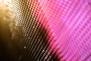 Yakın plan LED bulanık ekran. LED yumuşak odak arkaplanı. Tasarım için soyut arkaplan ideali.