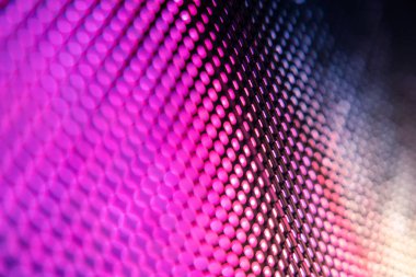 Yakın plan LED bulanık ekran. LED yumuşak odak arkaplanı. Tasarım için soyut arkaplan ideali.