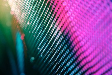 Yakın plan LED bulanık ekran. LED yumuşak odak arkaplanı. Tasarım için soyut arkaplan ideali.