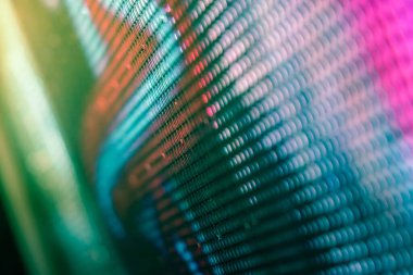 Yakın plan LED bulanık ekran. LED yumuşak odak arkaplanı. Tasarım için soyut arkaplan ideali.