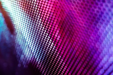 Yakın plan LED bulanık ekran. LED yumuşak odak arkaplanı. Tasarım için soyut arkaplan ideali.