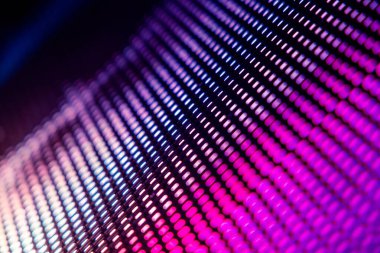 Yakın plan LED bulanık ekran. LED yumuşak odak arkaplanı. Tasarım için soyut arkaplan ideali.