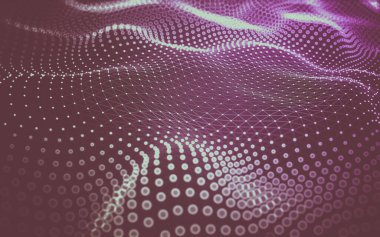 Soyut arkaplan. Çokgen şekilli molekül teknolojisi, noktaları ve çizgileri birleştiriyor. Bağlantı yapısı. Büyük veri görselleştirmesi.