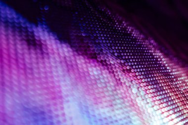 Yakın plan LED bulanık ekran. LED yumuşak odak arkaplanı. Tasarım için soyut arkaplan ideali.