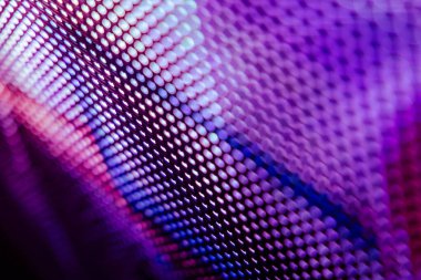 Yakın plan LED bulanık ekran. LED yumuşak odak arkaplanı. Tasarım için soyut arkaplan ideali.