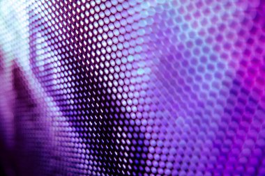 Yakın plan LED bulanık ekran. LED yumuşak odak arkaplanı. Tasarım için soyut arkaplan ideali.