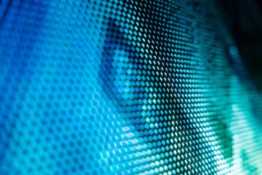 Yakın plan LED bulanık ekran. LED yumuşak odak arkaplanı. Tasarım için soyut arkaplan ideali.