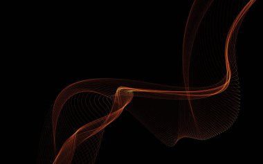 Parlayan soyut dalgalar ve soyut arkaplan ile koyu soyut arkaplan