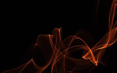 Parlayan soyut dalgalar ve soyut arkaplan ile koyu soyut arkaplan