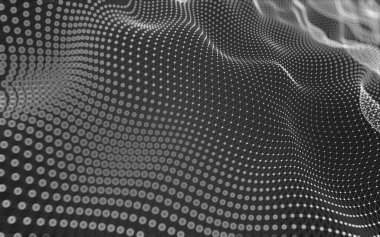 Soyut arkaplan. Çokgen şekilli molekül teknolojisi, noktaları ve çizgileri birleştiriyor. Bağlantı yapısı. Büyük veri görselleştirmesi. 