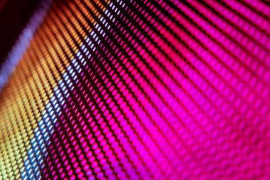 Yakın plan LED bulanık ekran. LED yumuşak odak arkaplanı. Tasarım için soyut arkaplan ideali.