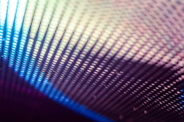 Yakın plan LED bulanık ekran. LED yumuşak odak arkaplanı. Tasarım için soyut arkaplan ideali.