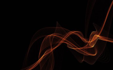 Parlayan soyut dalgalar ve soyut arkaplan ile koyu soyut arkaplan