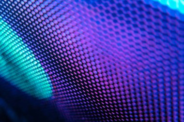 Yakın plan LED bulanık ekran. LED yumuşak odak arkaplanı. Tasarım için soyut arkaplan ideali.