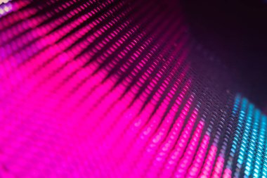 Yakın plan LED bulanık ekran. LED yumuşak odak arkaplanı. Tasarım için soyut arkaplan ideali.