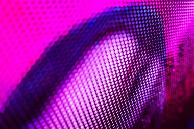 Yakın plan LED bulanık ekran. LED yumuşak odak arkaplanı. Tasarım için soyut arkaplan ideali.