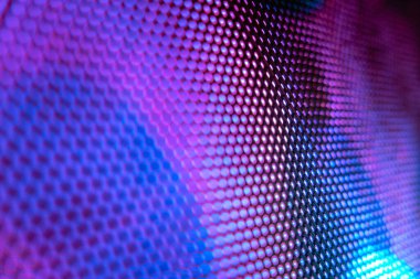 Yakın plan LED bulanık ekran. LED yumuşak odak arkaplanı. Tasarım için soyut arkaplan ideali.