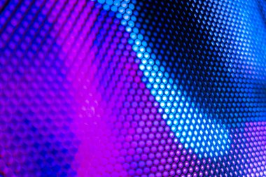 Yakın plan LED bulanık ekran. LED yumuşak odak arkaplanı. Tasarım için soyut arkaplan ideali.