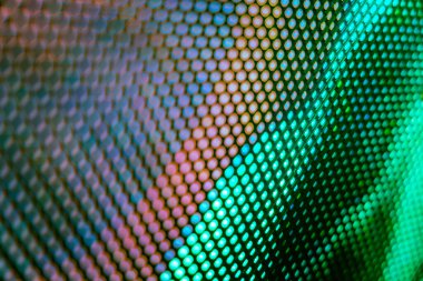 Yakın plan LED bulanık ekran. LED yumuşak odak arkaplanı. Tasarım için soyut arkaplan ideali.