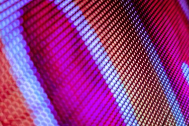 Yakın plan LED bulanık ekran. LED yumuşak odak arkaplanı. Tasarım için soyut arkaplan ideali.