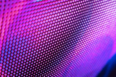 Yakın plan LED bulanık ekran. LED yumuşak odak arkaplanı. Tasarım için soyut arkaplan ideali.