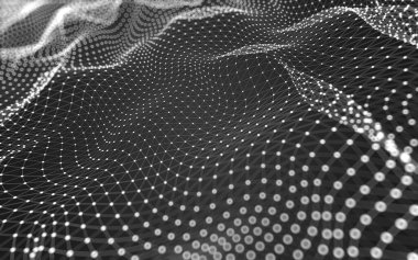 Soyut arkaplan. Çokgen şekilli molekül teknolojisi, noktaları ve çizgileri birleştiriyor. Bağlantı yapısı. Büyük veri görselleştirmesi. 